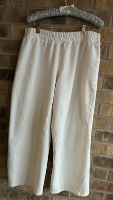 Free People Movement White Wide Leg Sweatpants Women's Size Large - Image 1 of 4