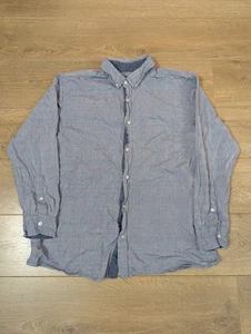 Lee Premium Quality Button Down Shirt Size XL Grey Paggerned Mens Long Sleeve - Picture 1 of 7