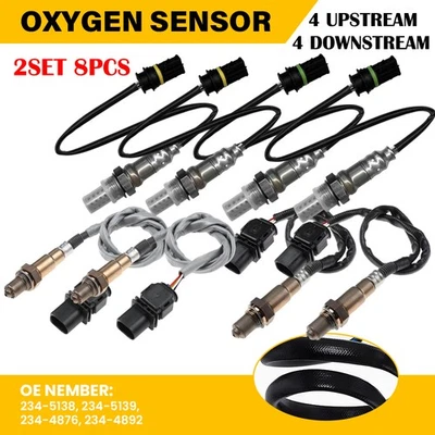 8X O2 Oxygen Sensors Upstream+Downstream For BMW 128I 325XI 528I X3 X5 2345138 R - Image 1 of 4