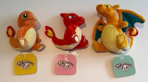 Pokemon Sitting Cuties 5" Peluche Charmander Charmeleon Charizard Juego de 3 Japón - Imagen 1 de 3