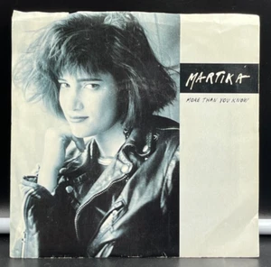 Martika More Than You Know 45 RPM Vinyl Record - Imagen 1 de 3