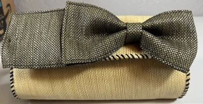 MudPie Woven Bow Clutch Purse NWOT Gift - Image 1 of 3