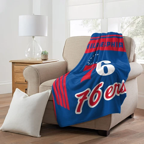NBA Officially Licensed Philadelphia 76ers 46" x 60" Microfiber Throw Blanket Cover