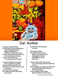 Cat Author 8.5x11" Photo Print Louis Wain Art Original Harker Poem Poster Signed - Picture 1 of 2
