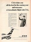 Csa Tschechoslowakischen Airlines 1969 Werbung' Vintage Welcome