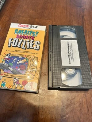 VHS 90's Castrol GTX Greatest Sports Follies Vintage Tested and Working - Image 1 of 3