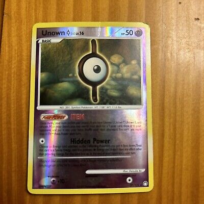 Unown (I) 37/123 Rare Reverse Holo Mysterious Treasures Pokemon Card
