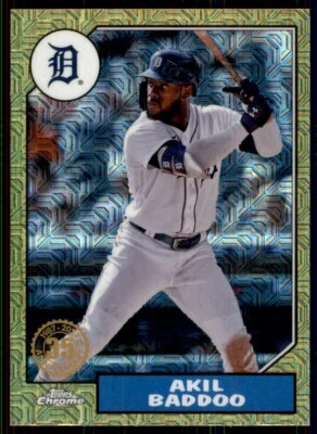 2022 Topps Series 2 Silver Pack '87 Mojo Refractor Akil Baddoo Detroit Tigers - Image 1 of 2
