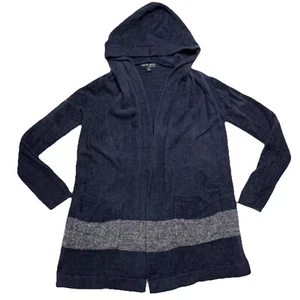 Cardigan maglione donna Barefoot Dreams Cozychic Lite Coastal blu con cappuccio XS S - Foto 1 di 8