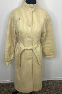 Abrigo de Lana Sevilla Vintage Forrado Hipster Años 70 60 Cuello Simulado Plumero Largo Pequeño Foto 1 de 4