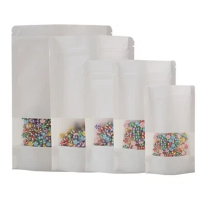 Bolsa QuickQlick™ blanca reforzada segura para alimentos Kraft con ventana en muchos tamaños y CANTIDAD - Imagen 1 de 11