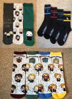 Harry Potter Women's Socks Primark Gryffindor Slytherin Hufflepuff Ravenclaw New - Image 1 of 4