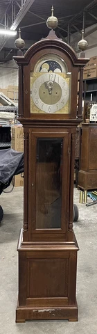 Beautiful Antique Tallcase Grandfather Clock Elliot Elite Era Cover