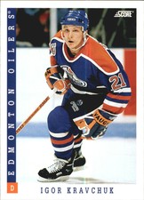 1993-94 Score Oilers Hockey Card #309 Igor Kravchuk