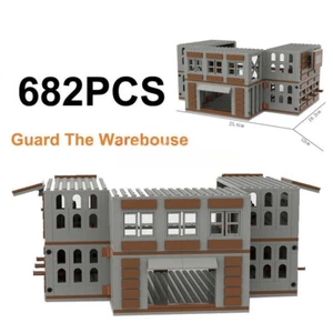 MOC Military Base City Fortress Warehouse Tower Weapon Building Blocks Set Lot - Picture 1 of 46