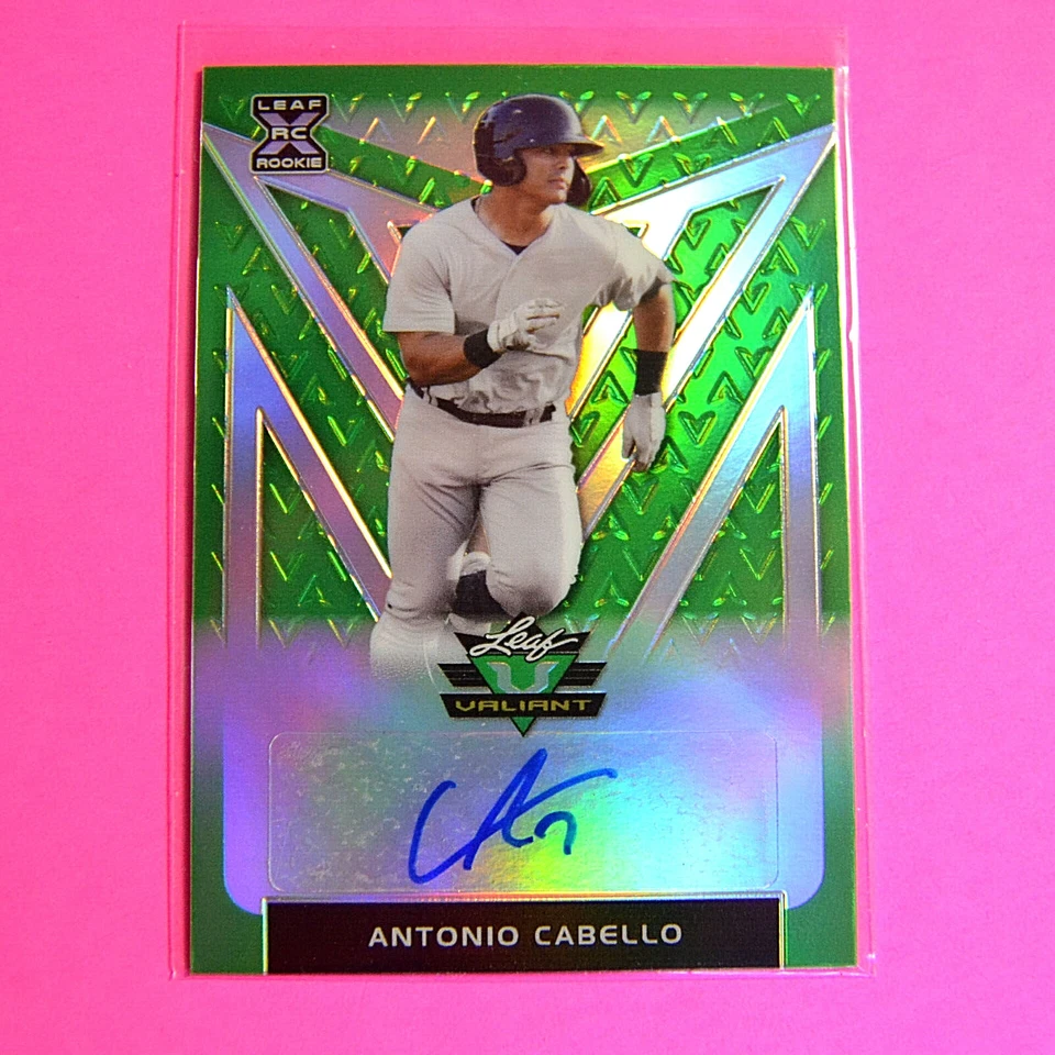 2020 Leaf Valiant Antonio Cabello, XRC, Auto Green #d/99, RANGERS, Autograph - Image 1 of 1
