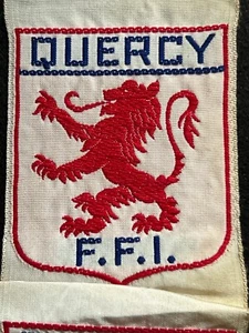 VINTAGE WWII QUERCY F.F.I. STRIP OF 3 ORIGINAL EMBROIDERED CLOTH PATCH BADGES - Picture 1 of 4