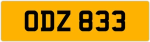 ODZ 833 O 3x3 DATELESS PRIVATE NUMBER PLATE OLLY OWEN OSCAR OLY OL OLIVIA ORLA - Picture 1 of 1
