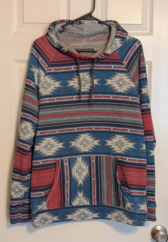 VETEMENTS BROOKLYN Cloth Aztec Long Sleeve Pullover Hoodie Size LARGE Native Aztec Pattern