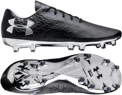 Botines de fútbol Under Armour 3000111-001 Magnetico Pro FG para hombre negros plateados EE. UU. 7 Foto 1 de 4