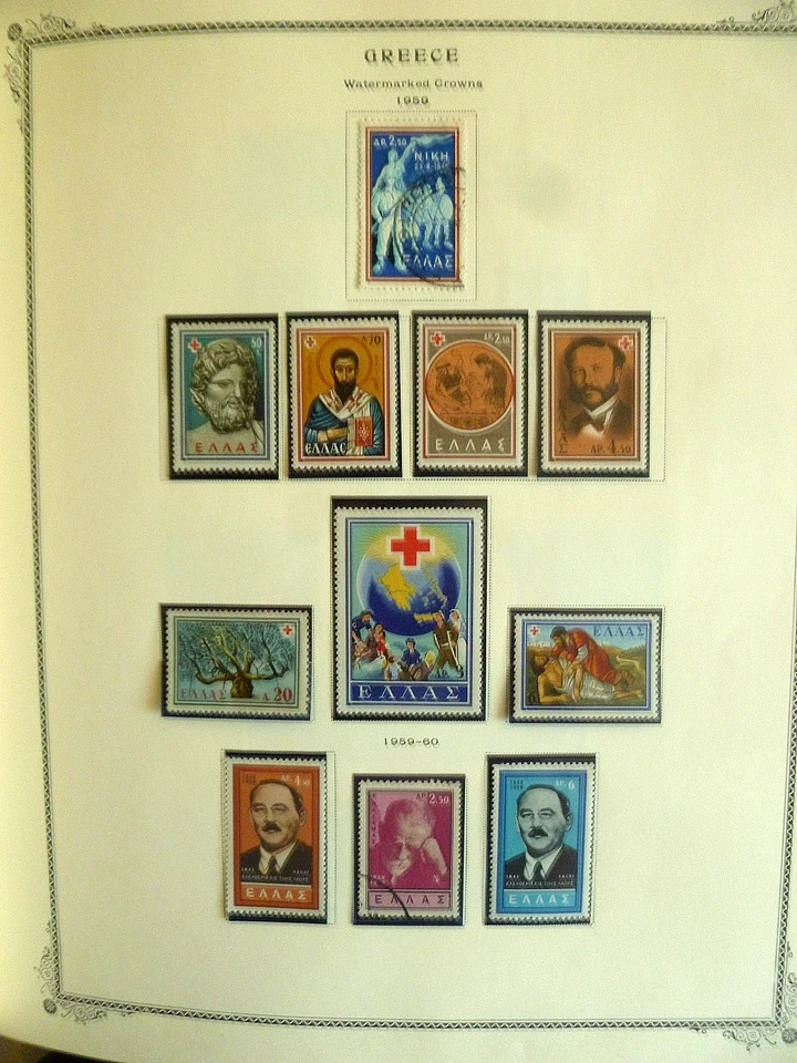 Grecia 1959-60 colección de 2 juegos completos + 2 artículos individuales, Scott # 657-666. Foto 1 de 1