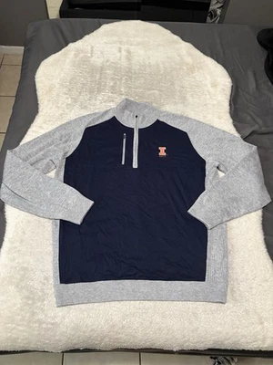Suéter FootJoy Urbana UIUC 1/4 Cremallera Pullover Para Hombres L Azul Gris Mezcla de Lana Elastizado Foto 1 de 4