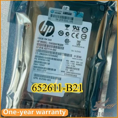 652611-B21 NEW HP 653960-001 300GB 6G 15K SFF 2.5" SAS SC HDD HARD DRIVE - Image 1 of 4