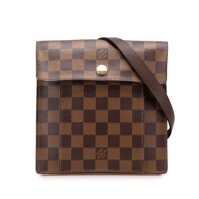 Authenticated Louis Vuitton Damier Ebene Pimlico Brown Canvas Crossbody Bag - Image 1 of 4