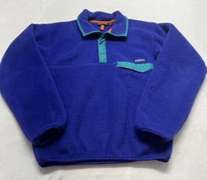 Vintage Patagonia Synchilla T Snap Fleece Gr. S blau türkis 90er Made in Jamaica - Bild 1 von 15