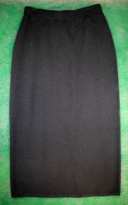 Maxi Falda Vintage St. John Basics Negra Tejida Santana Talla 12 - Imagen 1 de 3