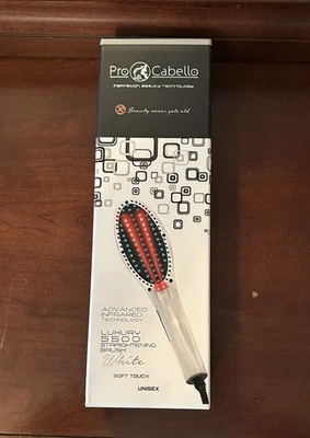 Pro Cabello Luxury 5500 Unisex Straightening Brush White New In Box - Image 1 of 3