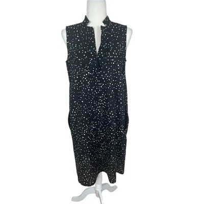 Eileen Fisher 100% Organic Cotton Dot Printed Dress Size XS Effortlessly Chic - Image 1 of 4