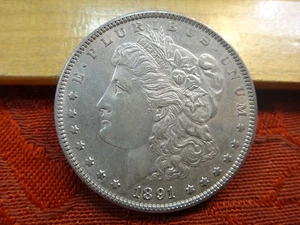 Dólar de plata Morgan de Estados Unidos 1891-S lote de $1 A - sin precio base - Imagen 1 de 3