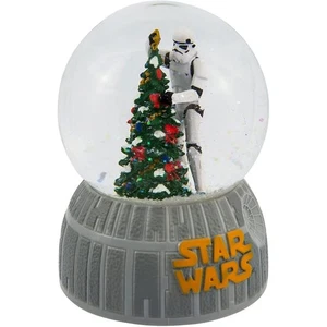 Star Wars Storm Trooper Wind Up 100MM Musicale Natale Mappamondo Acqua SW8162 Neve - Foto 1 di 7