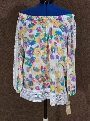 Top campesino floral Hope & Harlow talla L floral nuevo con etiquetas Foto 1 de 4