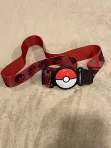 POKEMON CLIP 'N GO POKE BALL BELT by Nintendo from 2018 Red & Black  ADJUSTABLE - Picture 1 of 4