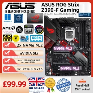 ASUS ROG STRIX Z390-H Gaming LGA1151 ATX Motherboard For 8th 9th Gen i9 i7 i5 - Picture 1 of 8