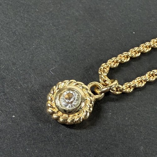 Collana Dior strass tono oro 44 cm donna