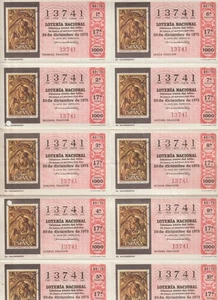 España Loteria Navidad años 1975-76 Billetes de 10 decimos (HG-751) - Imagen 1 de 2