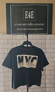 Camiseta para mujer "Freeze" blanco y negro gráfico manga corta talla M - Imagen 1 de 8