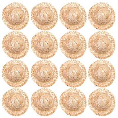  20 Pcs Crafts Doll Hats Piccolo Cappello Di Paglia Decorazione Del - Immagine 1 di 4