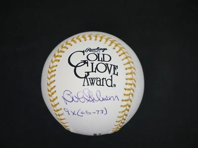 BOB GIBSON SIGNED OFFICIAL GOLD GLOVE BASEBALL INSCRIBED "9X (65-73)" W/ JSA COA - Image 1 of 4