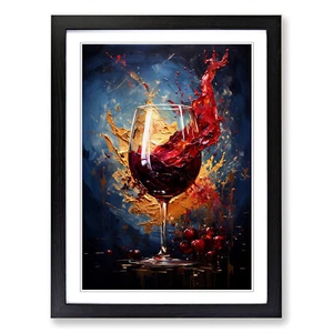 Wine Abstract Framed Canvas Wall Art Print Poster Picture, Home Decor - Picture 1 of 8