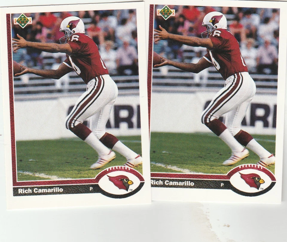 FREE SHIPPING-MINT-1991 UPPER DECK # 205 Rich Camarillo CARDINALS-2 CARDS - Image 1 of 1