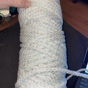 Elefant Cord - Textured Herculon Blue / White Braided Cord ~80+ Yd Roll - Picture 1 of 3