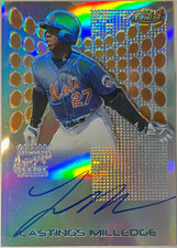 2004 Finest Refractors #118 Lastings Milledge AU **ROOKIE AUTO** New York Mets