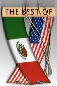 Rear view mirror car flags Mexico and USA Mexican unity flagz for inside the car - Picture 1 of 8