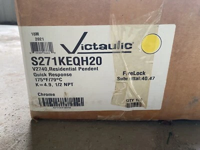 Victaulic V2740 Residential Pendant Sprinkler Head 1/2 NPT 175*F/79*C K=4.9