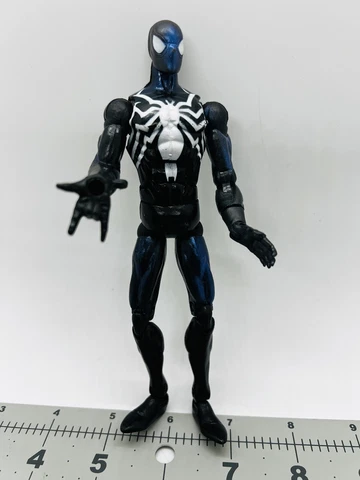 2008 Marvel BLACK COSTUME SPIDER-MAN Figure Venom Symbiote HASBRO 6" poseable Cover