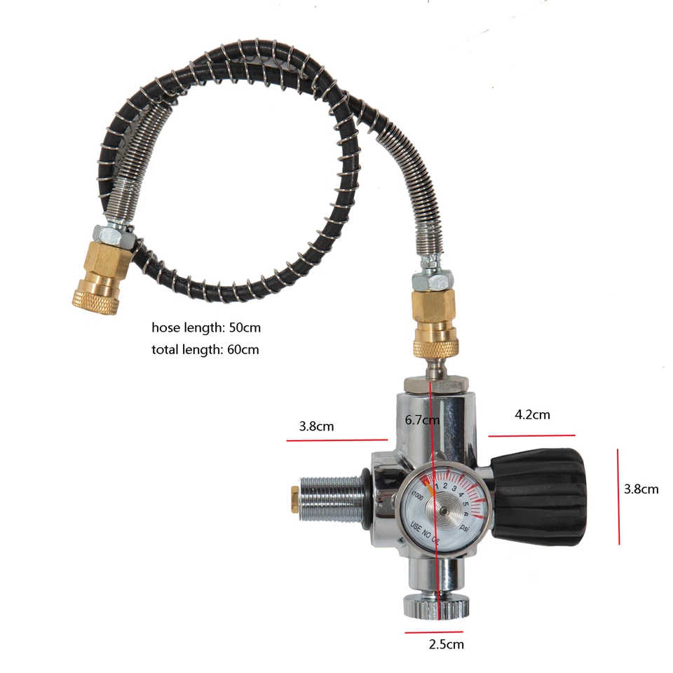 SENDERPICK 4500Psi Valve Regulator Fill Station Hose For PCP Air Tank SCBA SCUBA Cylinder